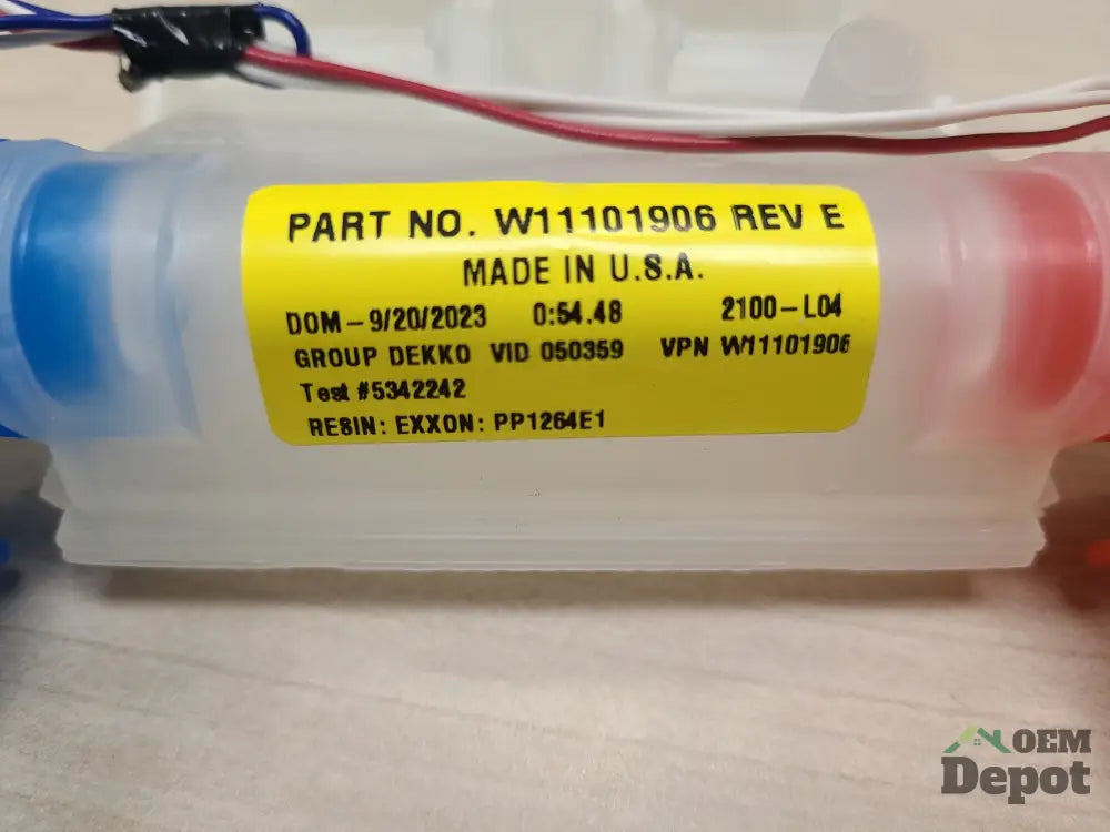 OEM Washer Inlet Valve W11101906 for Whirlpool Maytag Amana Kenmore Washer