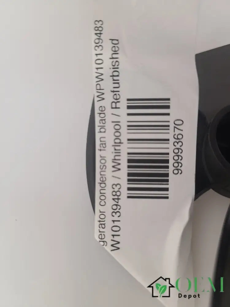 Refrigerator condensor fan blade WPW10139483