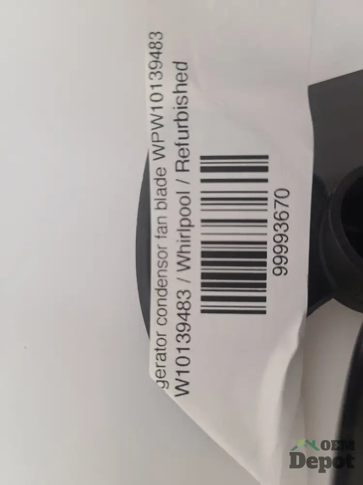 Refrigerator condensor fan blade WPW10139483