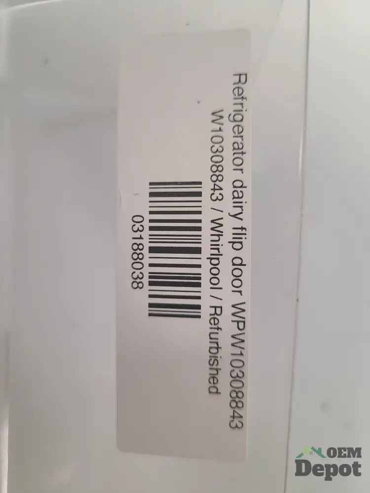 Portillon de compartiment produits laitiers pour réfrigérateur WPW10308843