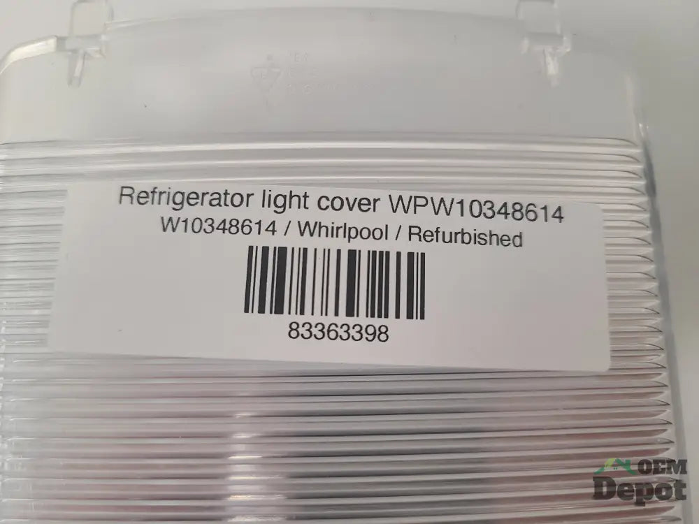 Couvercle de lumière de réfrigérateur WPW10348614