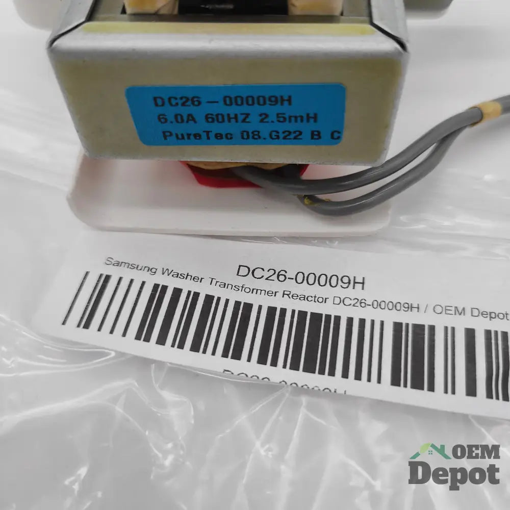 Transformateur de lave-linge Samsung, réacteur DC26-00009H
