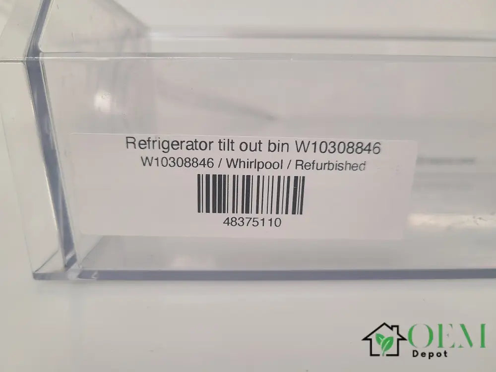 W10308846 Tilt-Out Bin Refrigerator Whirlpool Maytag KitchenAid OEM