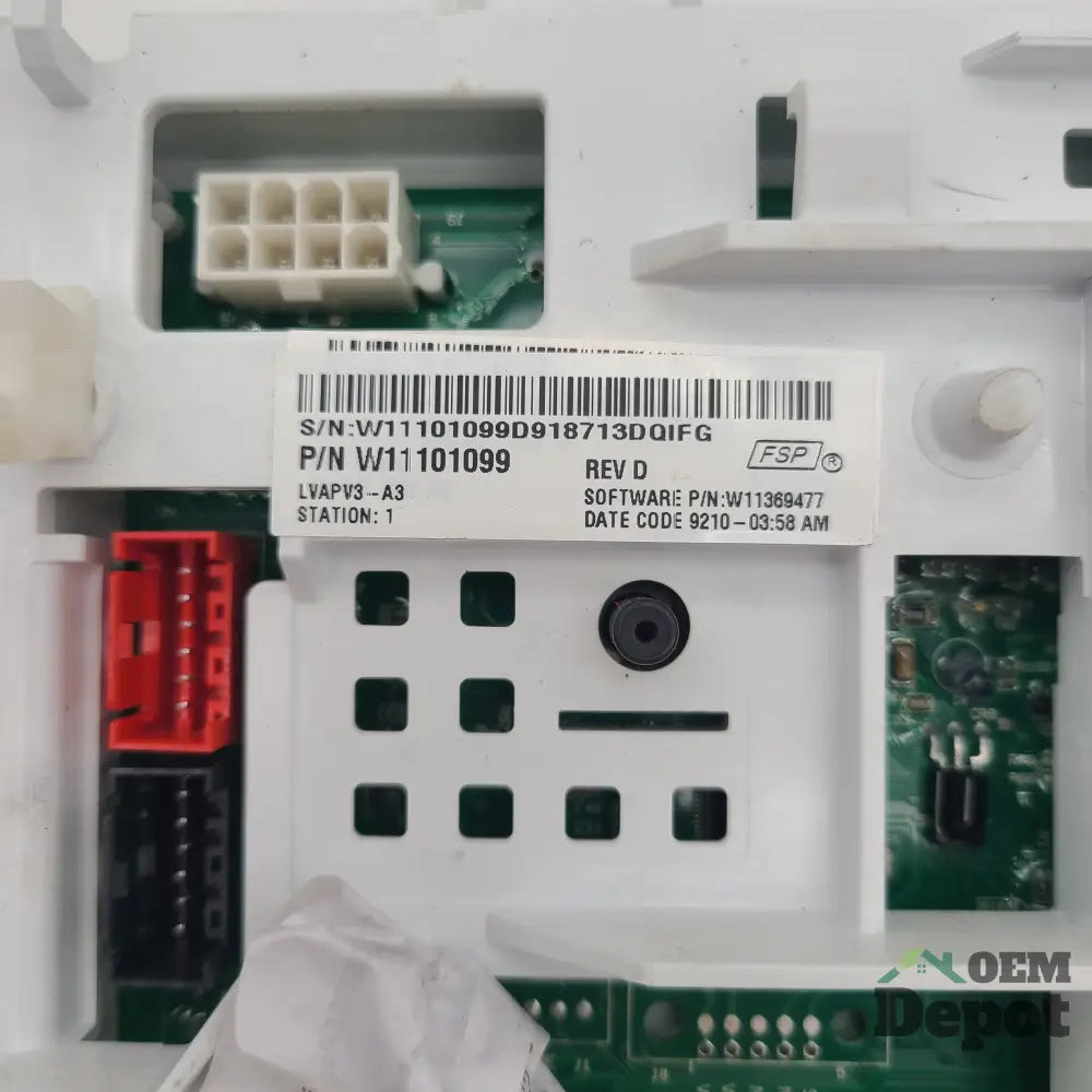 CARTE ÉLECTRONIQUE DE COMMANDE POUR LAVE-LINGE WHIRLPOOL W11101099