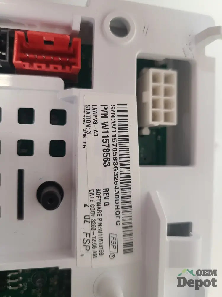 Carte de commande pour lave-linge Whirlpool W11578563
