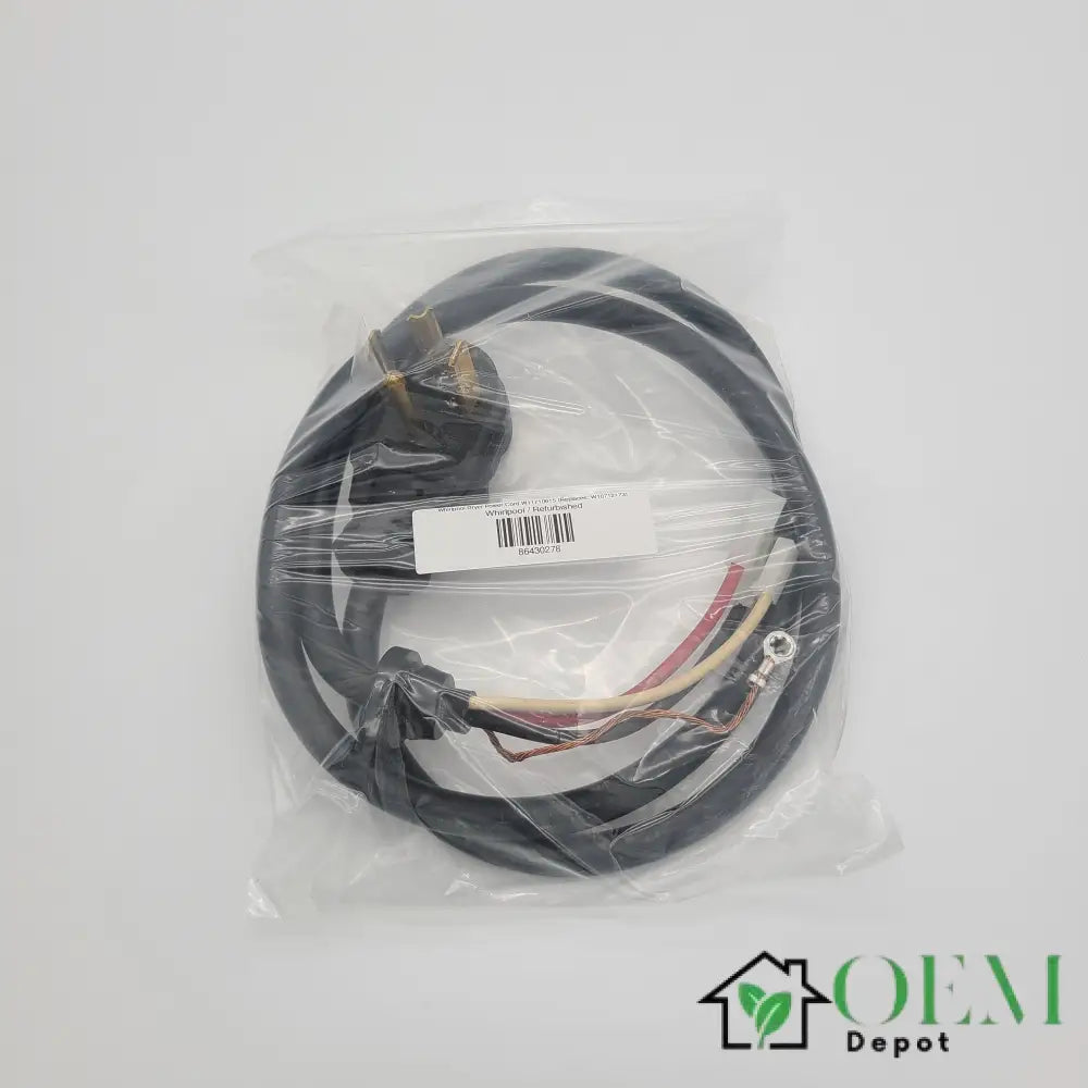 Whirlpool Dryer Power Cord W11710615 (Replaces: W10712173)