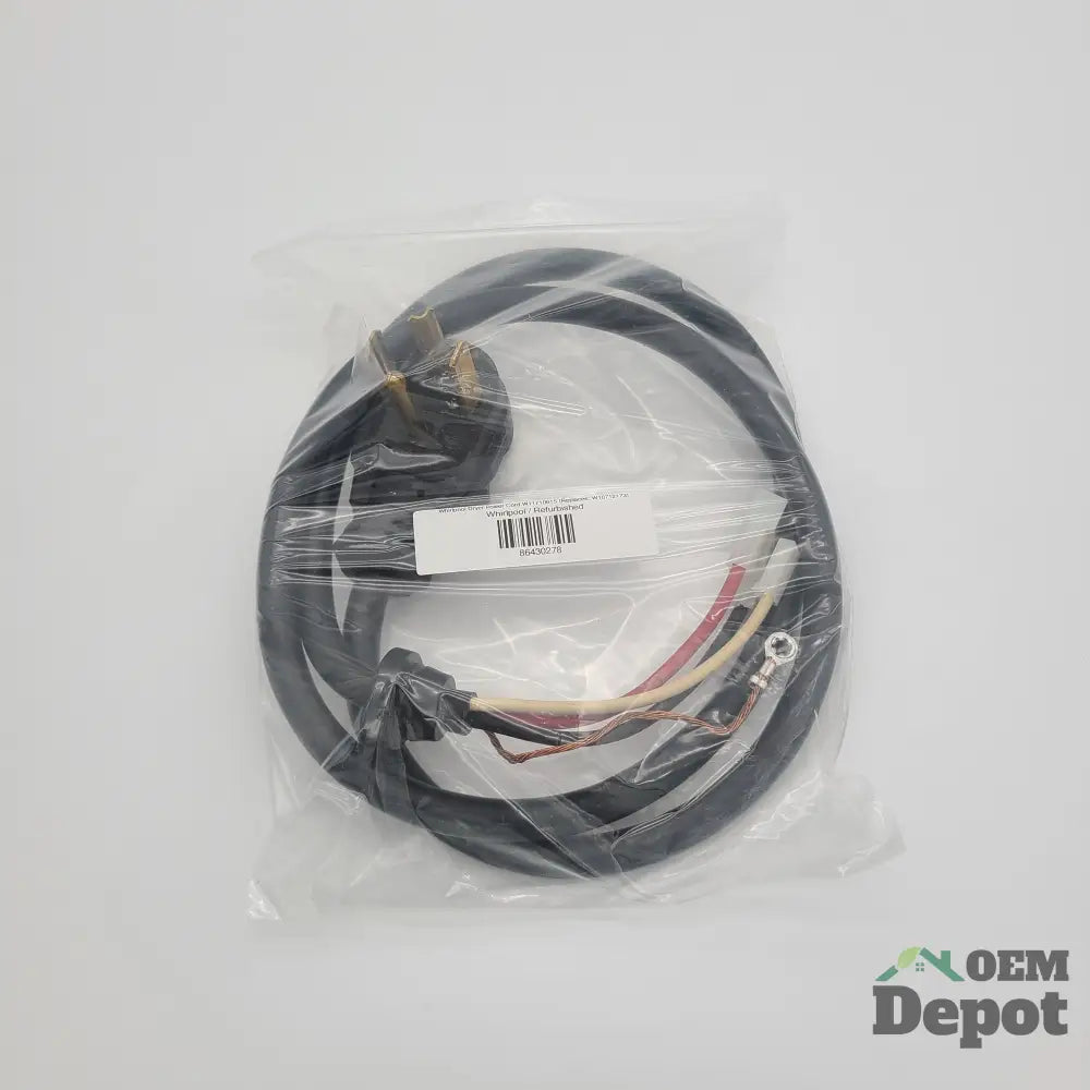 Cordon d'alimentation pour sécheuse Whirlpool W11710615 (Remplace : W10712173)