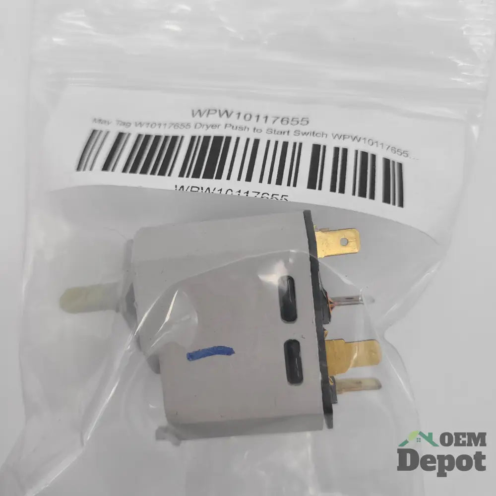Interrupteur de démarrage par pression pour sécheuse Whirlpool WPW10117655 PS1491565