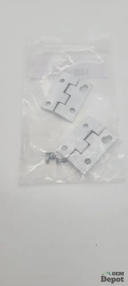 Jeu de 2 charnières de porte de sécheuse Whirlpool Maytag avec vis, blanc W11175815