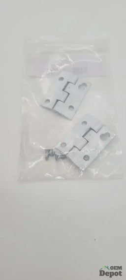 Jeu de 2 charnières de porte de sécheuse Whirlpool Maytag avec vis, blanc W11175815