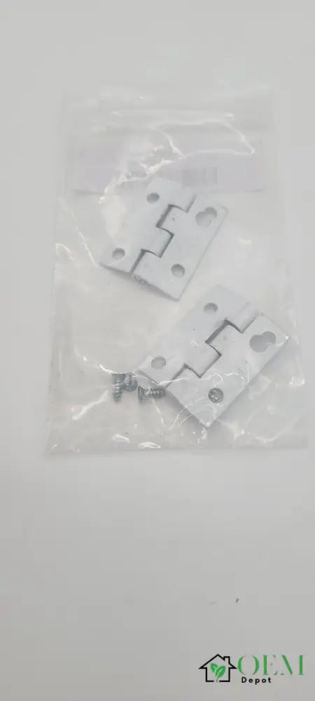Whirlpool Maytag Dryer Door Hinges Set (2x) with screws, White W11175815