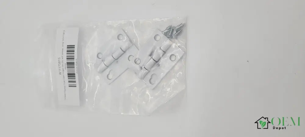 Whirlpool Maytag Dryer Door Hinges Set (2x) with screws, White W11175815