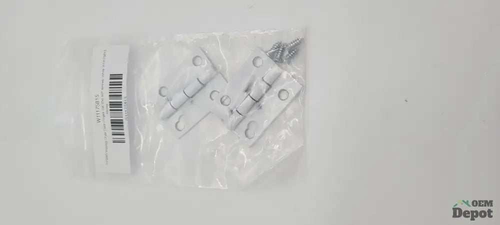 Jeu de 2 charnières de porte de sécheuse Whirlpool Maytag avec vis, blanc W11175815