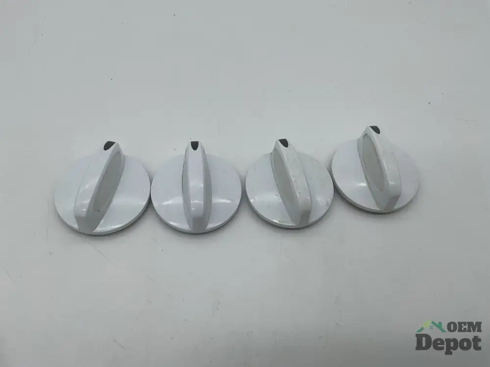 Bouton de commande pour cuisinière Whirlpool, blanc (lot de 4) WP9761962