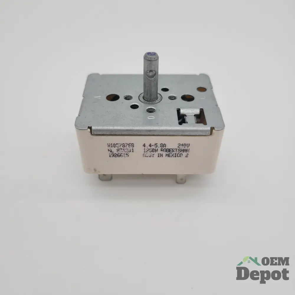 Commutateur infini pour cuisinière Whirlpool, élément de surface W10911303 W10578768