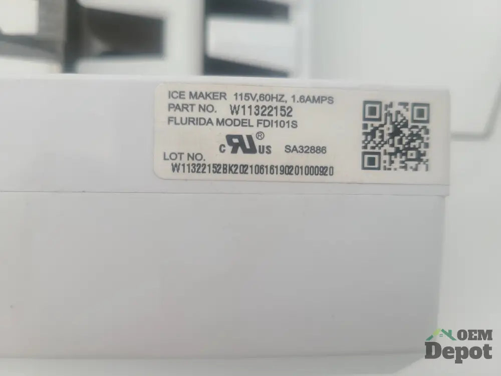 Machine à glaçons pour réfrigérateur Whirlpool (W11556926 W11525253 W11692144) W11322152