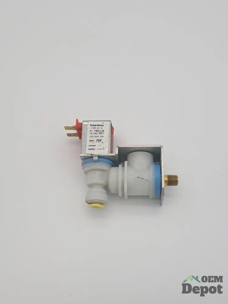 ÉLECTROVANNE D'ARRIVÉE D'EAU POUR MACHINE À GLAÇONS DE RÉFRIGÉRATEUR WHIRLPOOL W10801937