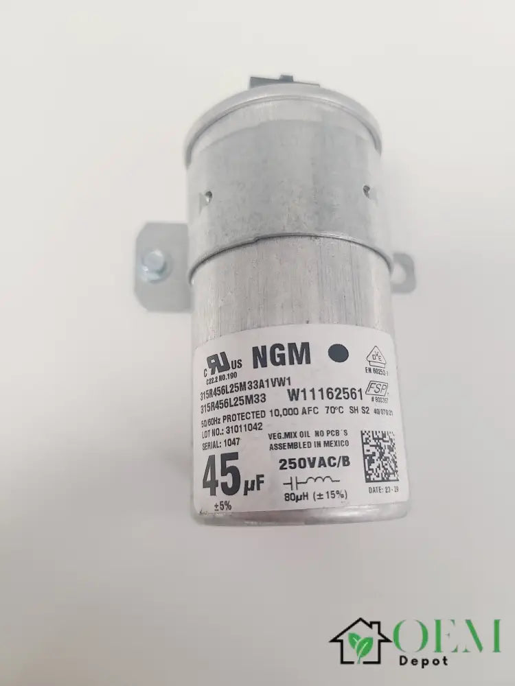 Whirlpool Washer Capacitor W11162561